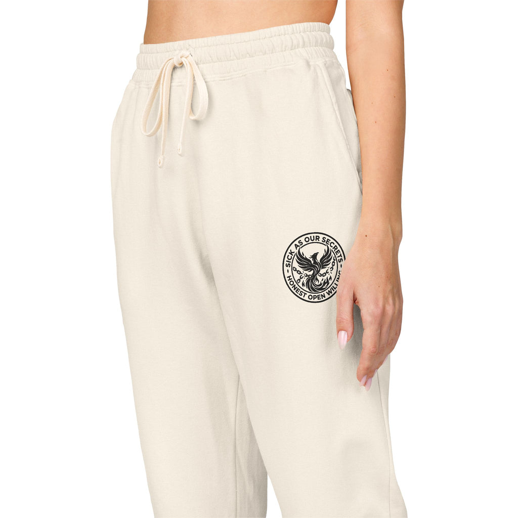 SAOS Logo Sweatpants — Garment-Dyed Fleece Joggers