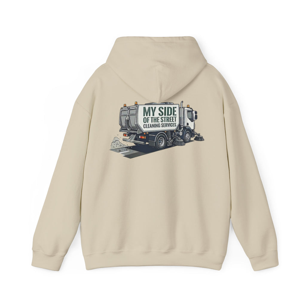 Garbage Truck Hoodie — "My Side of the Street" Cleaning Service Sweatshirt
