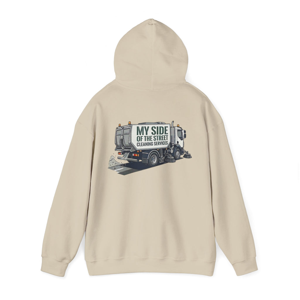 Garbage Truck Hoodie — "My Side of the Street" Cleaning Service Sweatshirt