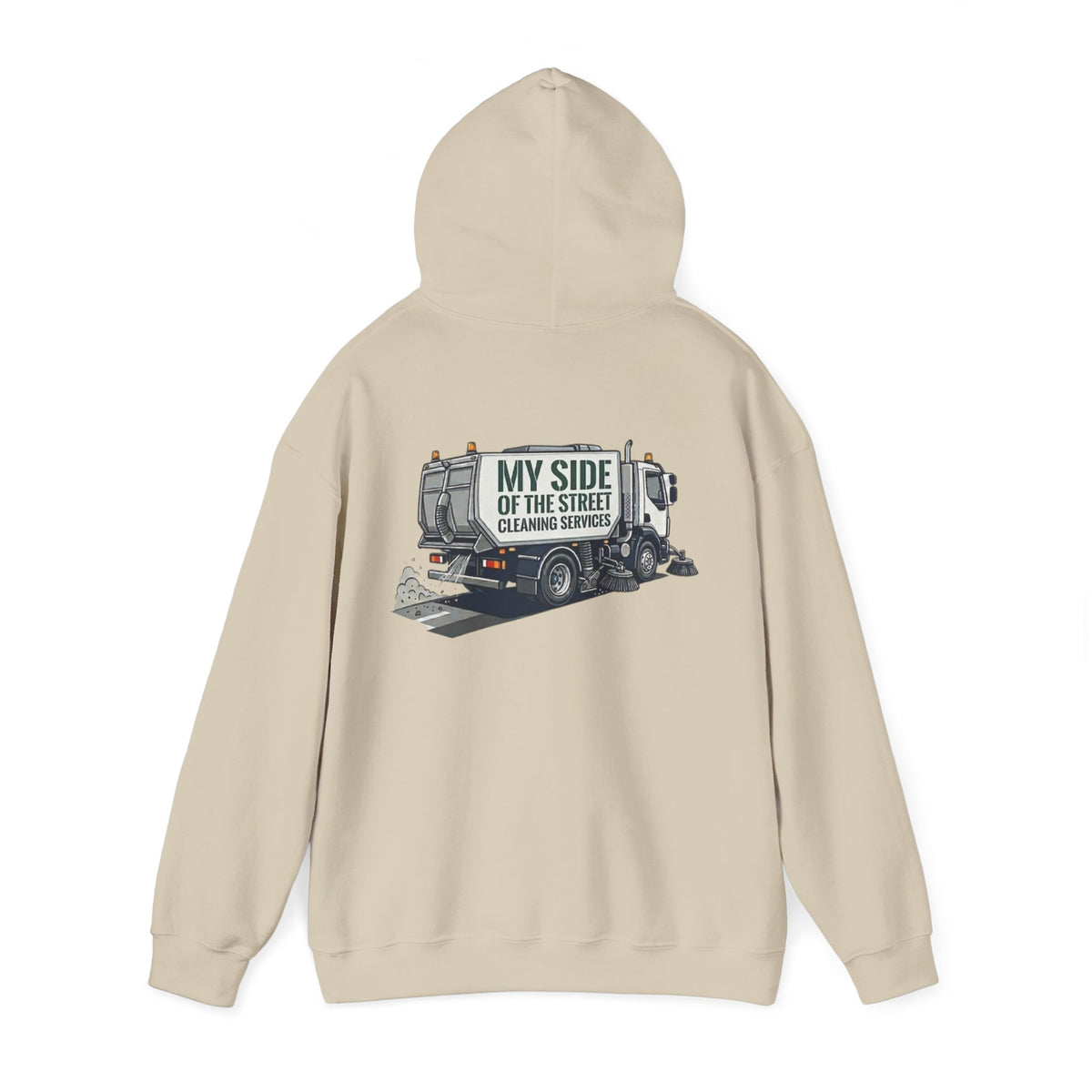 Garbage Truck Hoodie — "My Side of the Street" Cleaning Service Sweatshirt