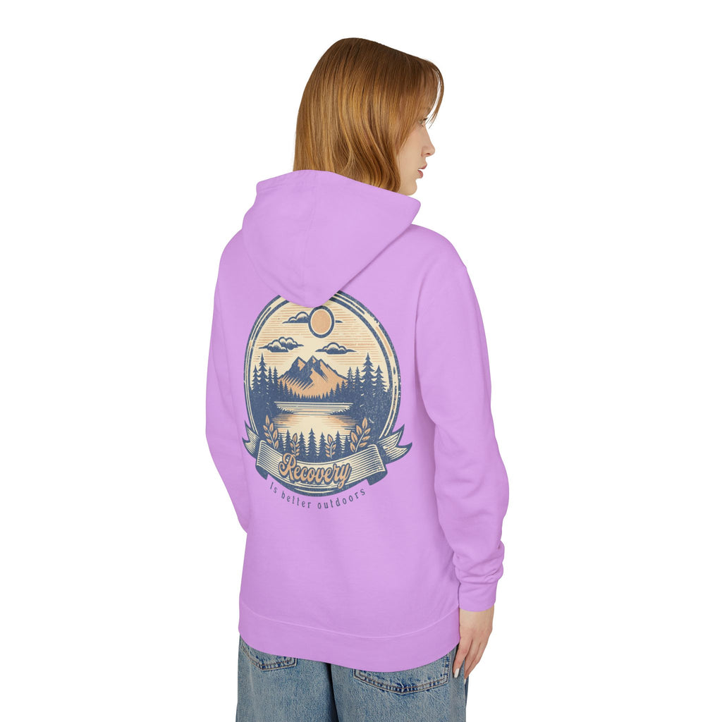 Hoodie — 'Recovery' Mountain Sunrise Graphic Hoodie