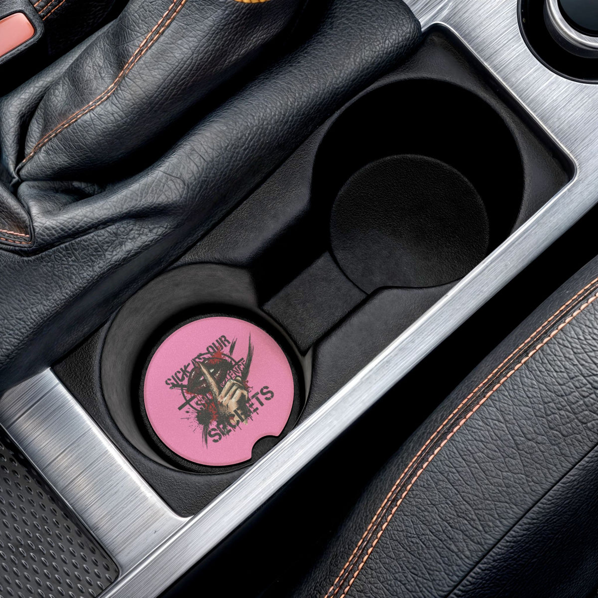 Soapstone Car Coaster — Resentments keep us sick, let go and recover