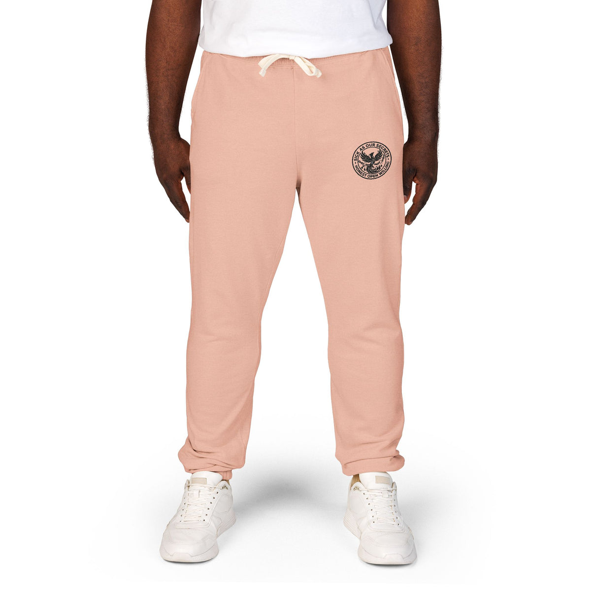 SAOS Logo Sweatpants — Garment-Dyed Fleece Joggers