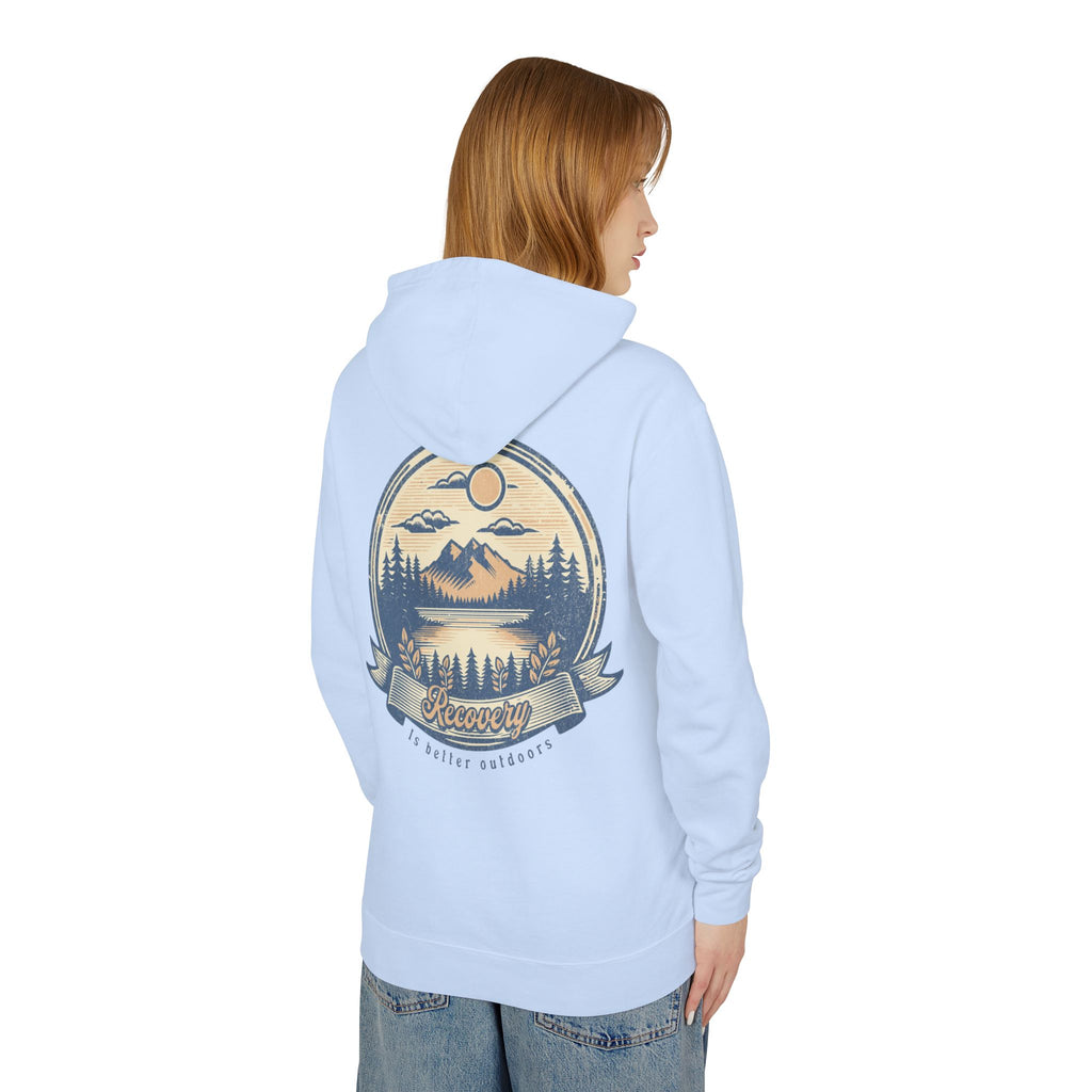 Hoodie — 'Recovery' Mountain Sunrise Graphic Hoodie