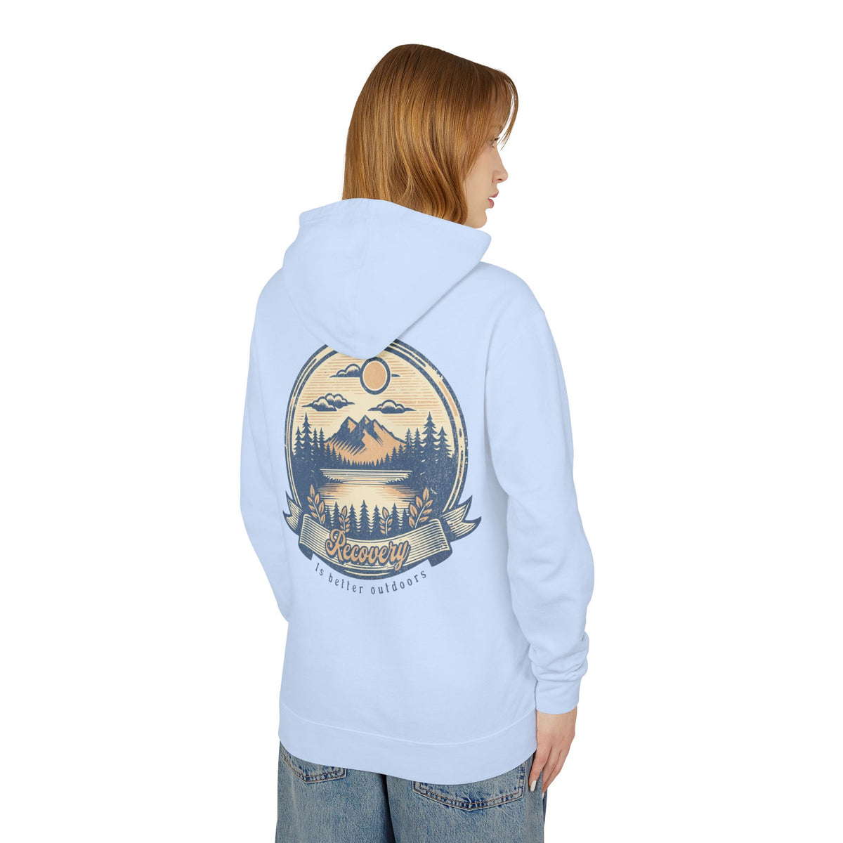 Hoodie — 'Recovery' Mountain Sunrise Graphic Hoodie