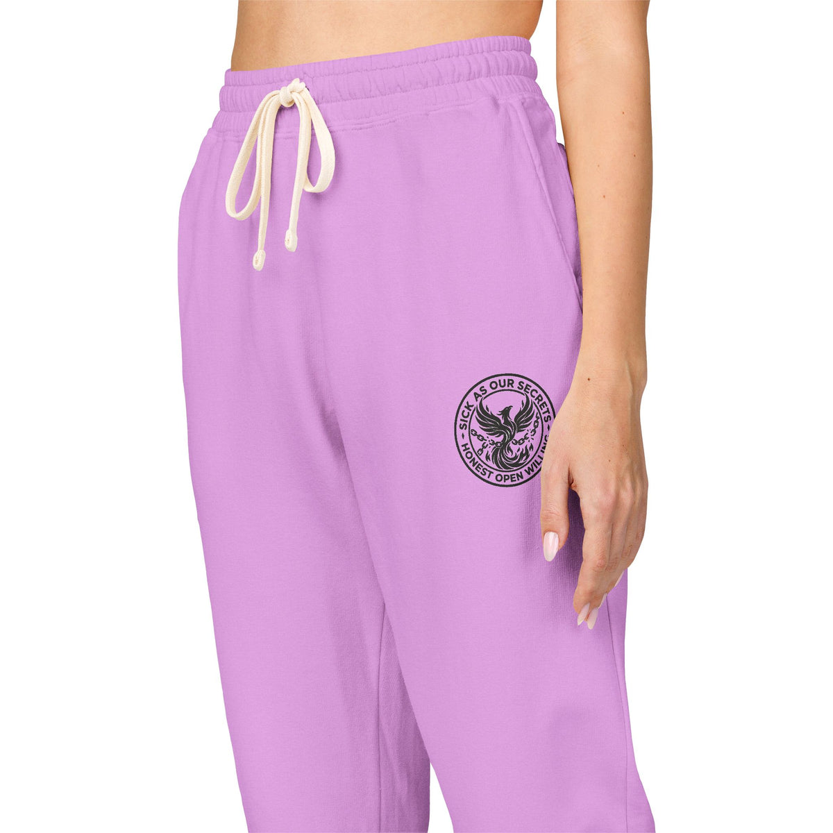 SAOS Logo Sweatpants — Garment-Dyed Fleece Joggers