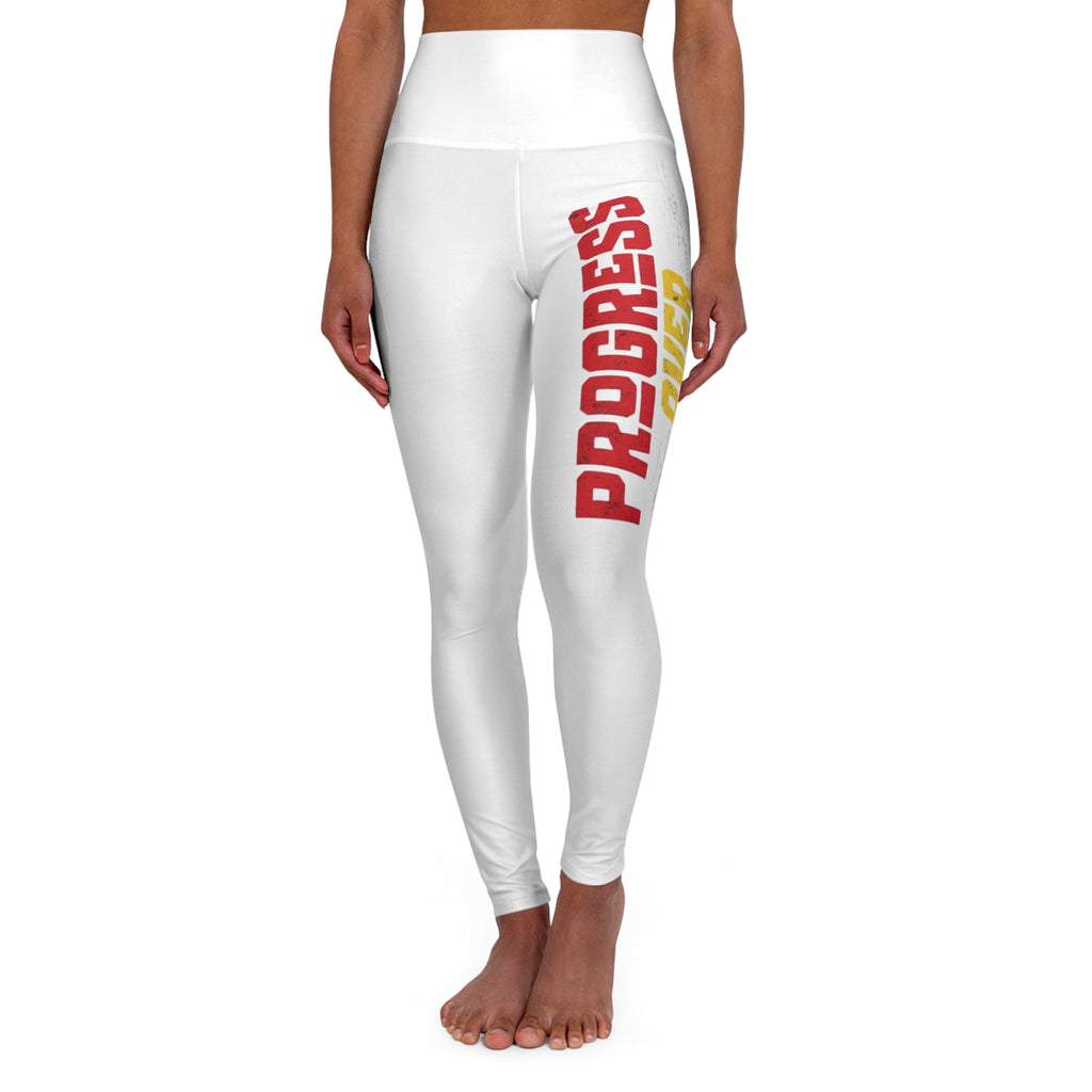 High-Waist Yoga Leggings — "Progress Not Perfection"