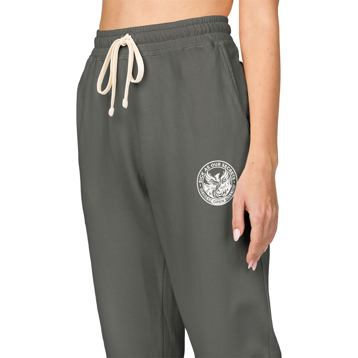 SAOS Logo Sweatpants — Garment-Dyed Fleece Joggers