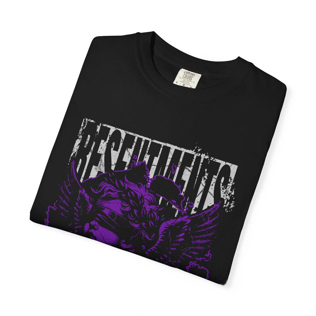 Resentments Raven Graphic T-Shirt – Dark Purple Gothic “Recovery” Tee