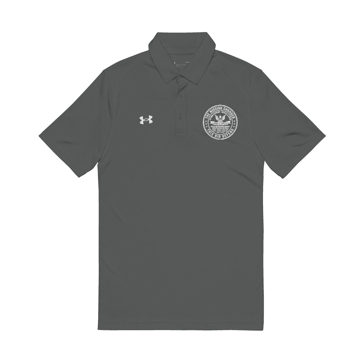 Embroidered Veterans recovery Black Men's Performance Polo