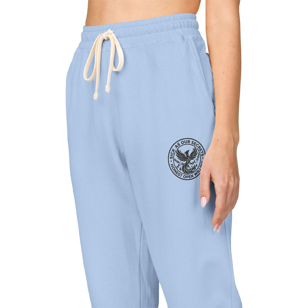 SAOS Logo Sweatpants — Garment-Dyed Fleece Joggers