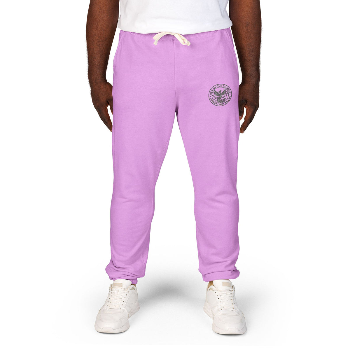 SAOS Logo Sweatpants — Garment-Dyed Fleece Joggers