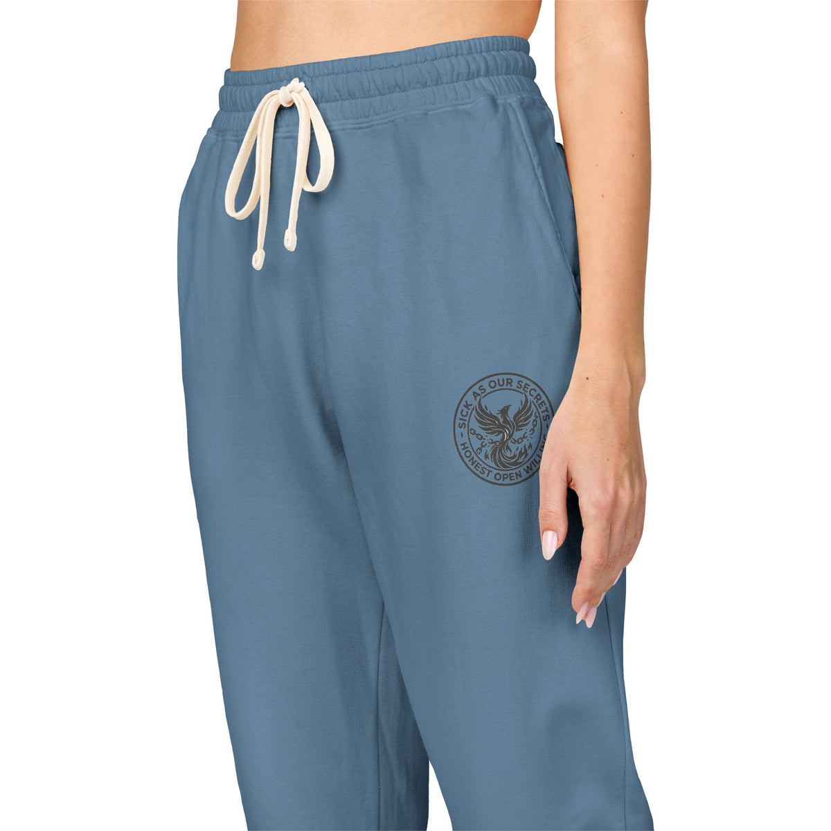 SAOS Logo Sweatpants — Garment-Dyed Fleece Joggers
