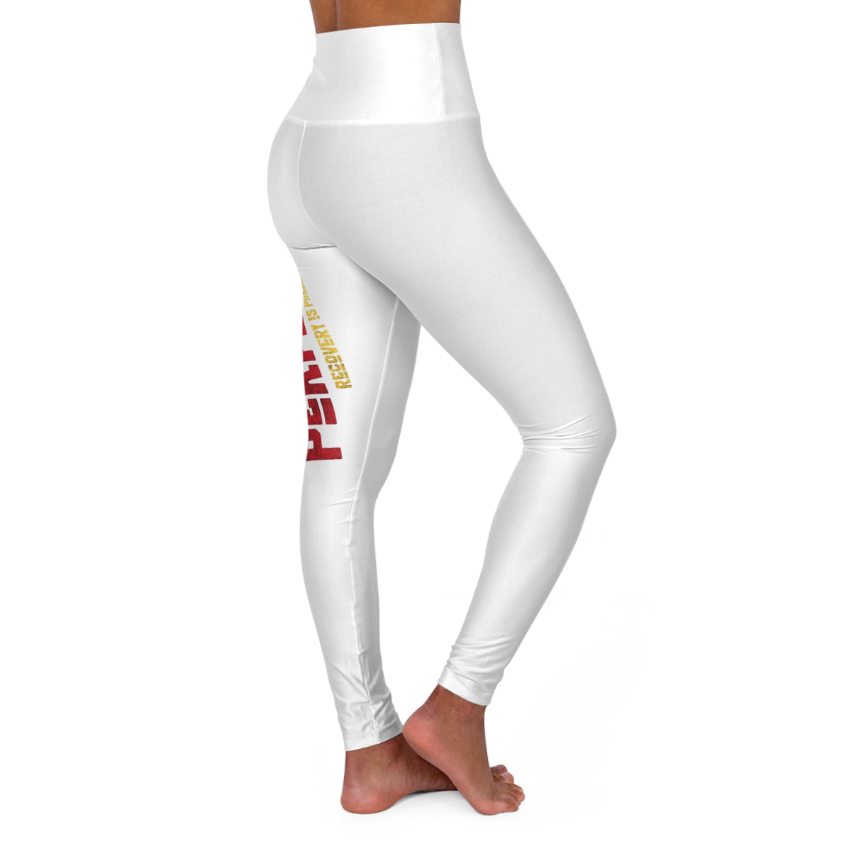High-Waist Yoga Leggings — "Progress Not Perfection"