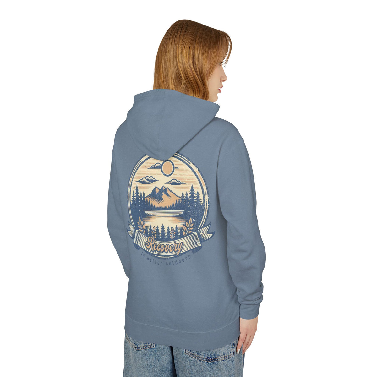 Hoodie — 'Recovery' Mountain Sunrise Graphic Hoodie