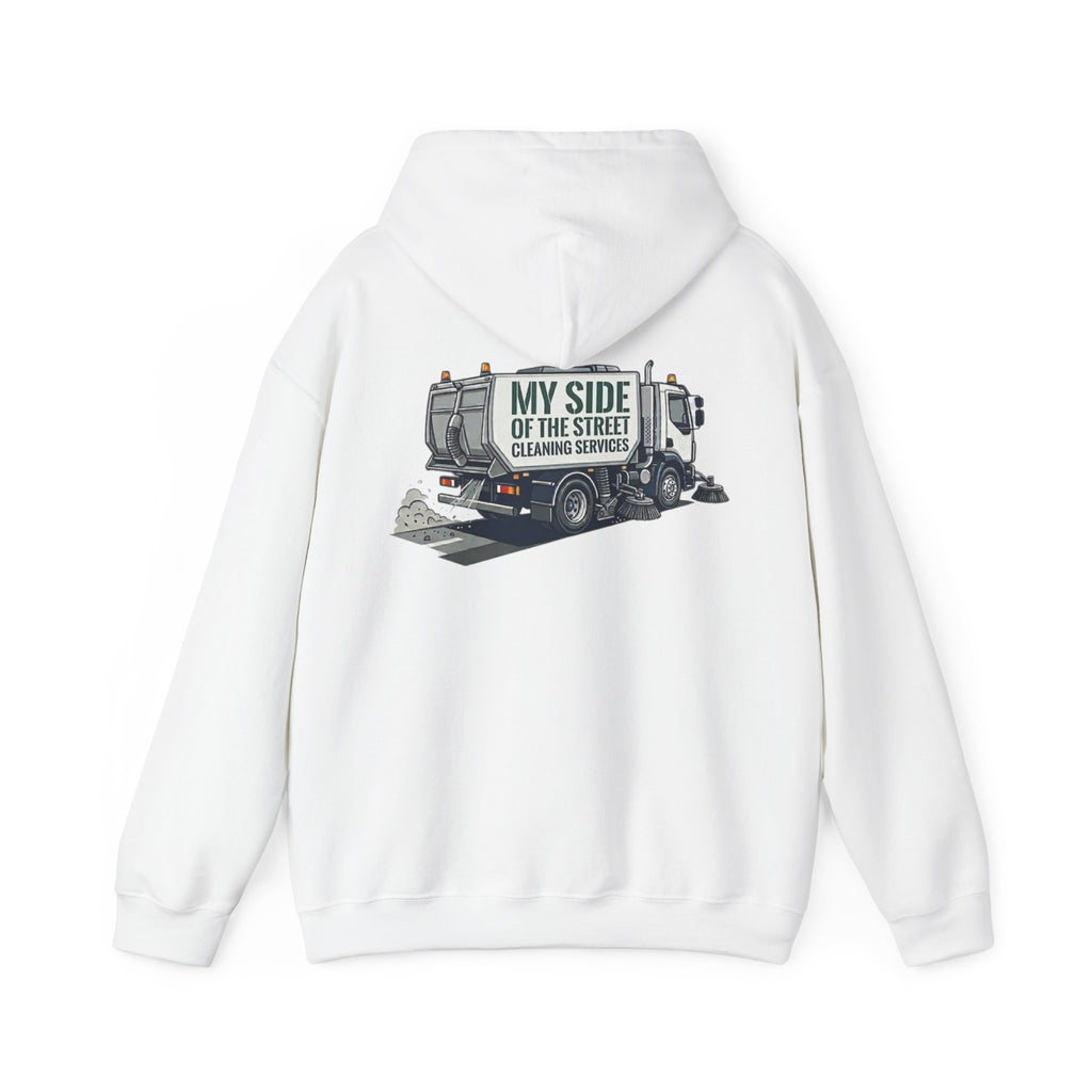 Garbage Truck Hoodie — "My Side of the Street" Cleaning Service Sweatshirt