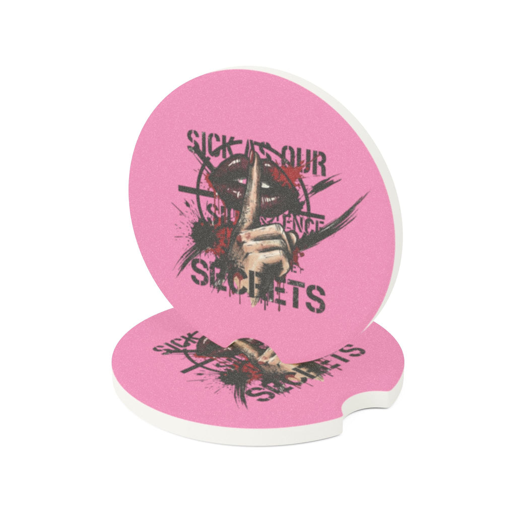Soapstone Car Coaster — Resentments keep us sick, let go and recover