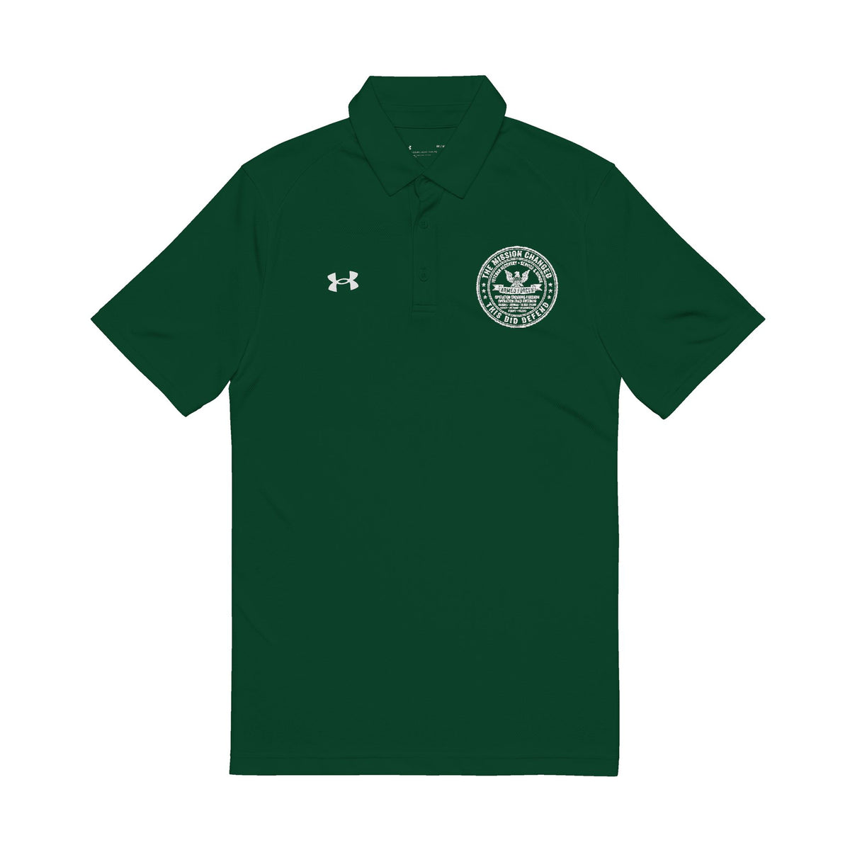 Embroidered Veterans recovery Black Men's Performance Polo