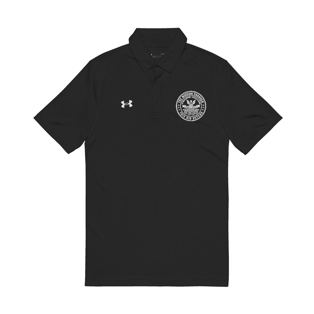 Embroidered Veterans recovery Black Men's Performance Polo